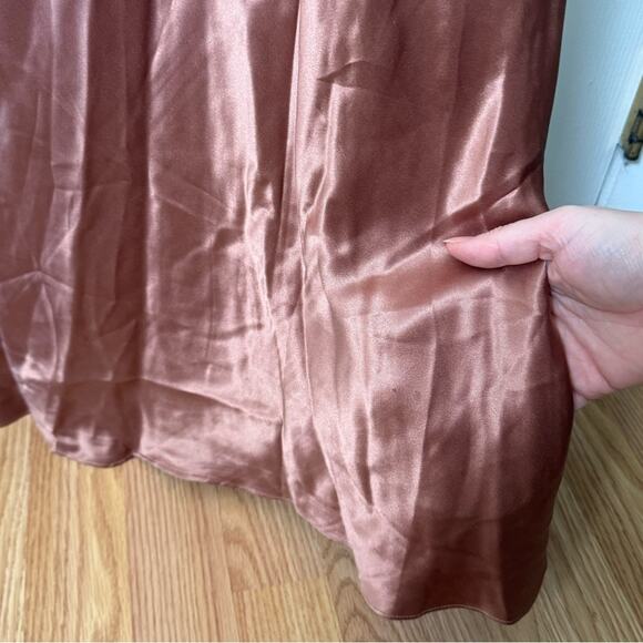 Reformation Wyn Silk Dress in Praline 12 - Picture 7 of 12